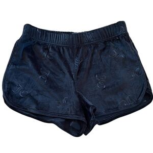 JUICY CONTURE WOMEN’S VELVET BLACK DESIGNER SLEEPWEAR SHORTS SIZE SMALL